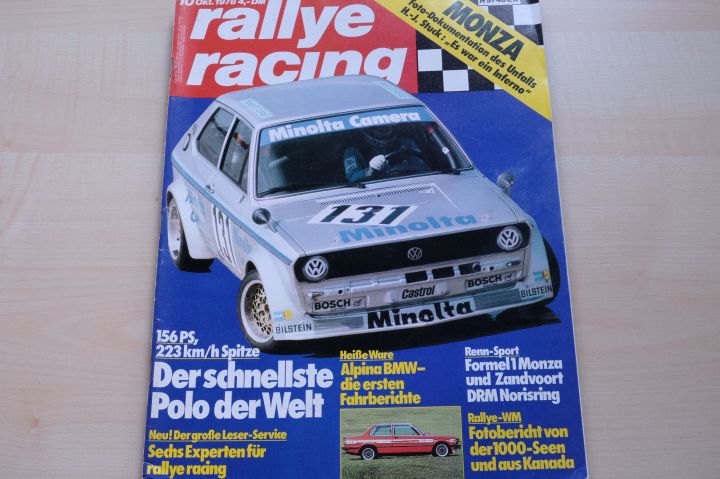 Deckblatt Rallye Racing (10/1978)